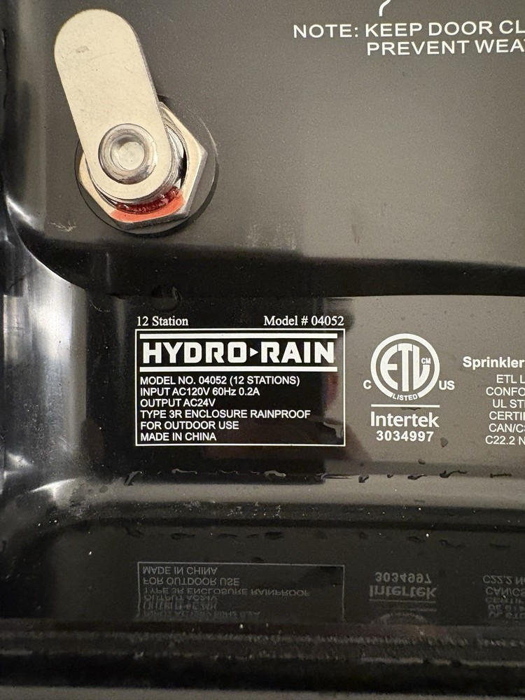 Hydro-Rain Sprinkler Irrigation Controller Timer 12 Stations HRC-100C 04052