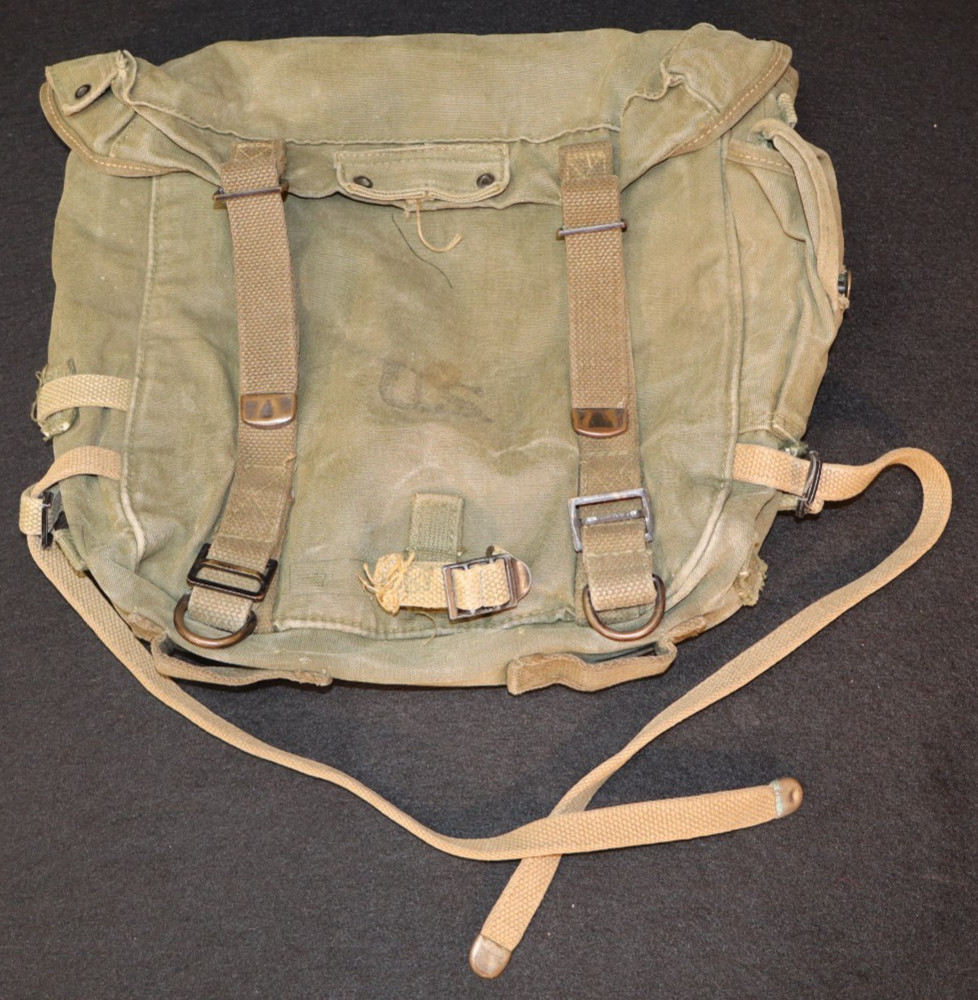 WW2 US Army M1945 Combat Field Pack Upper 'HAV STCH CO 1945' Two-Tone Transition