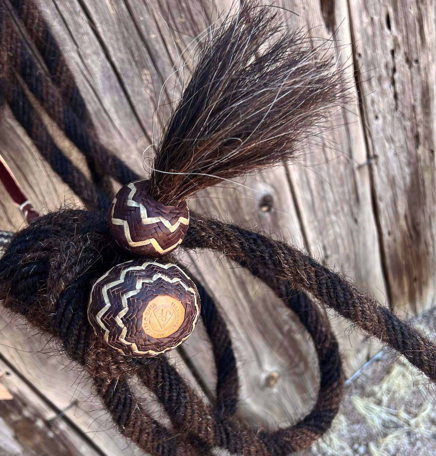 Cowboy Vaquero 5/8" RAWHIDE & KANGAROO HACKAMORE By Jimmy Flores Of California