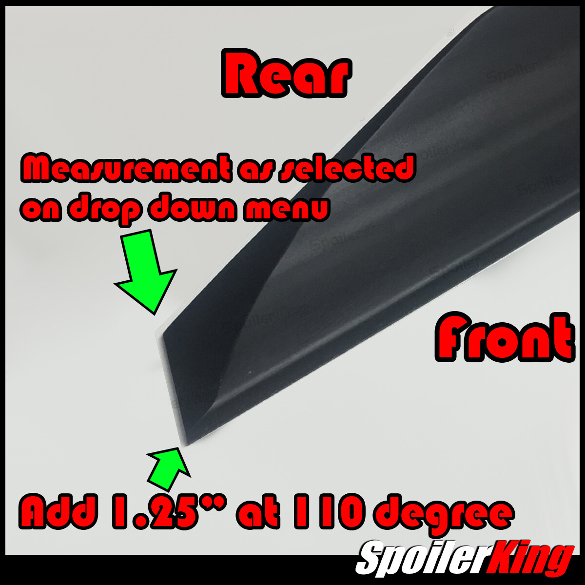 SpoilerKing 380BC Universal 30"- 55" Custom Rear Polyurethane Trunk Spoiler Wing