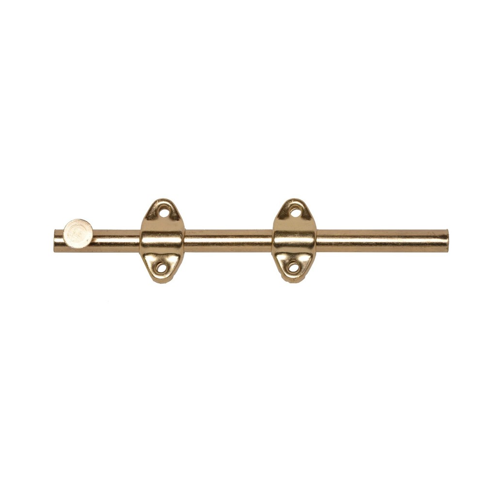 WESSEL 6" Door Surface Bolt Latch Security Privacy Lock Brass Plated