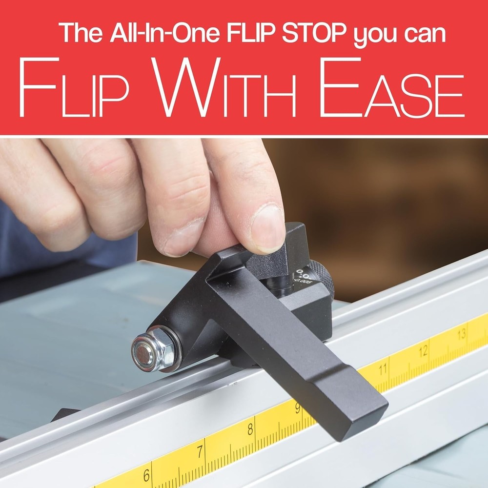 Fulton Precision Miter Gauge Micro Adjust Flip Stop Upgrade