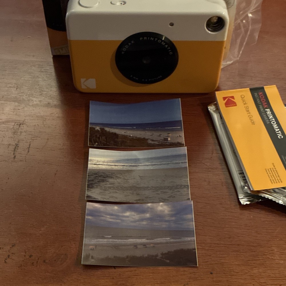 Kodak Printomatic Instant Print Camera Yellow White
