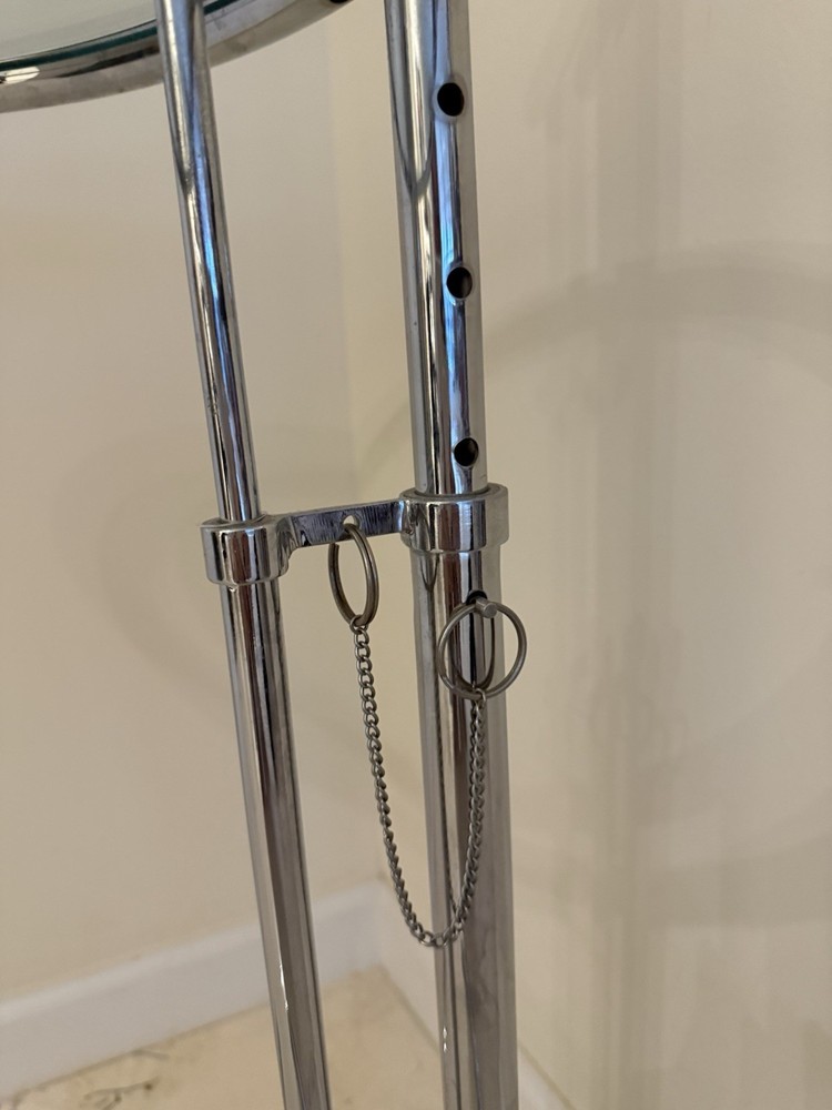 Eileen Grey Crome And Glass Side Table (attributed)