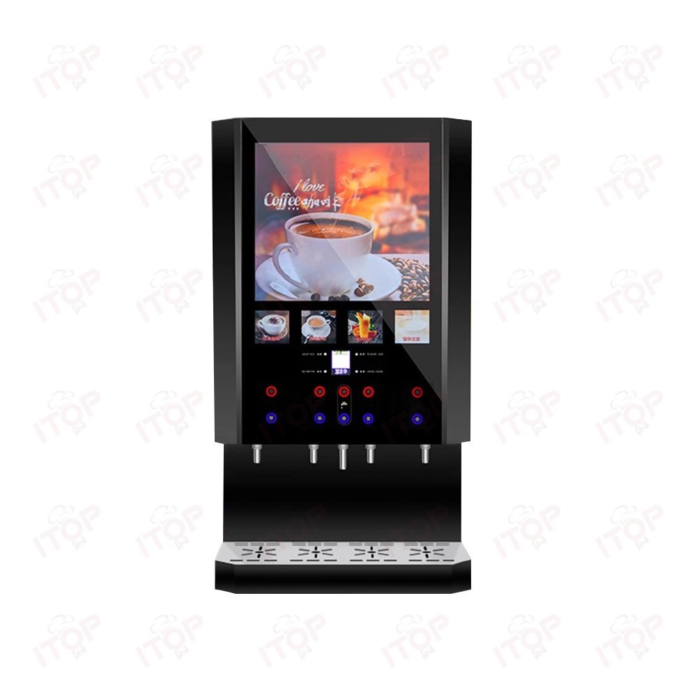 Commercial Instant Coffee Machine Adjustment Temper 4 Flavors Coffee Machine
