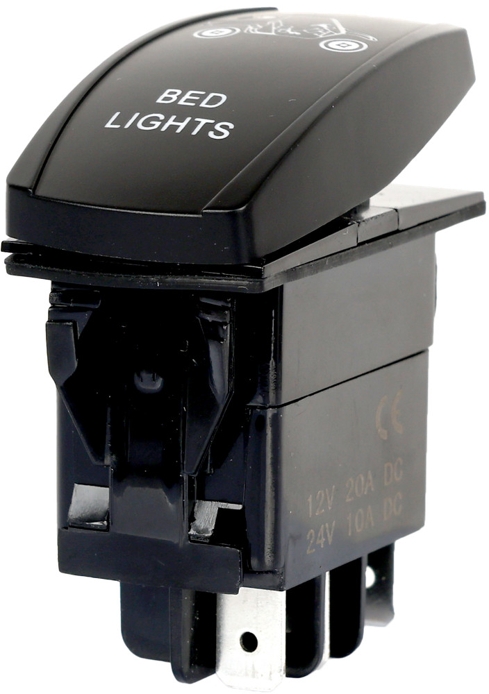 FLIP 12-9074 - Pro Series Backlit Bed Lighting Switch - Amber