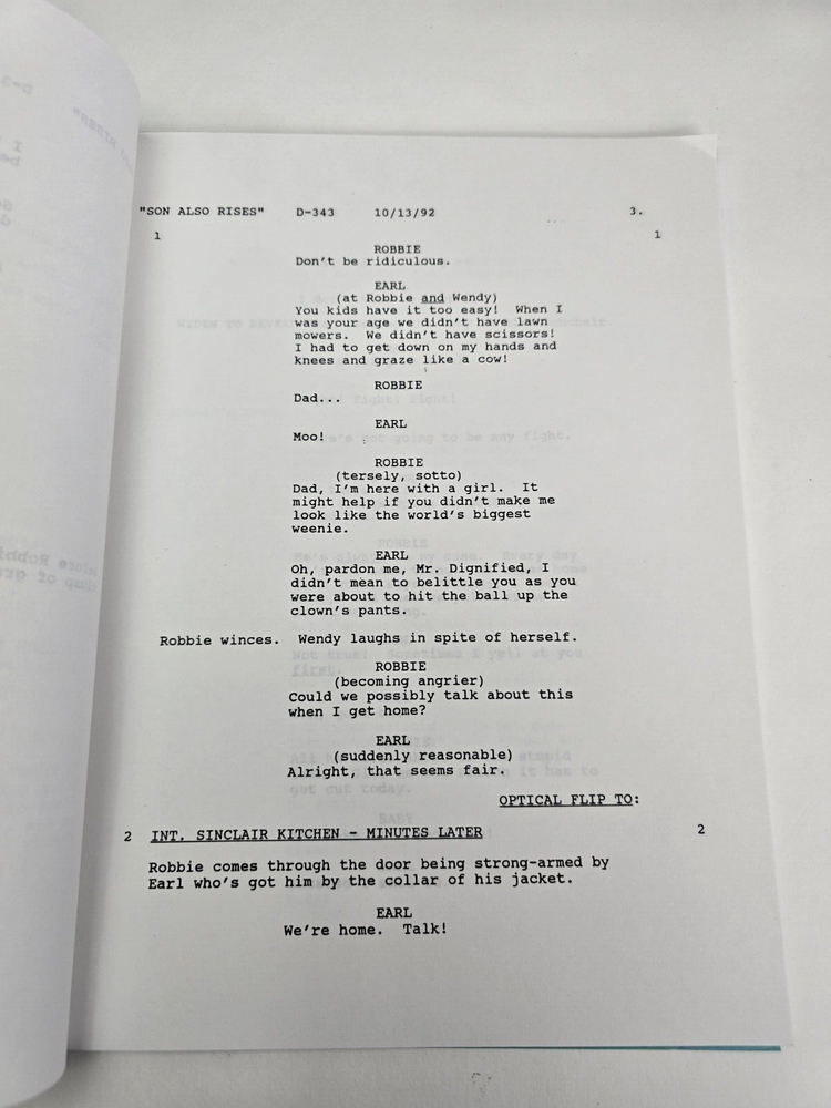 DINOSAURS / Dave Caplan 1992 TV Script, Jim Henson "The Son Also Rises"