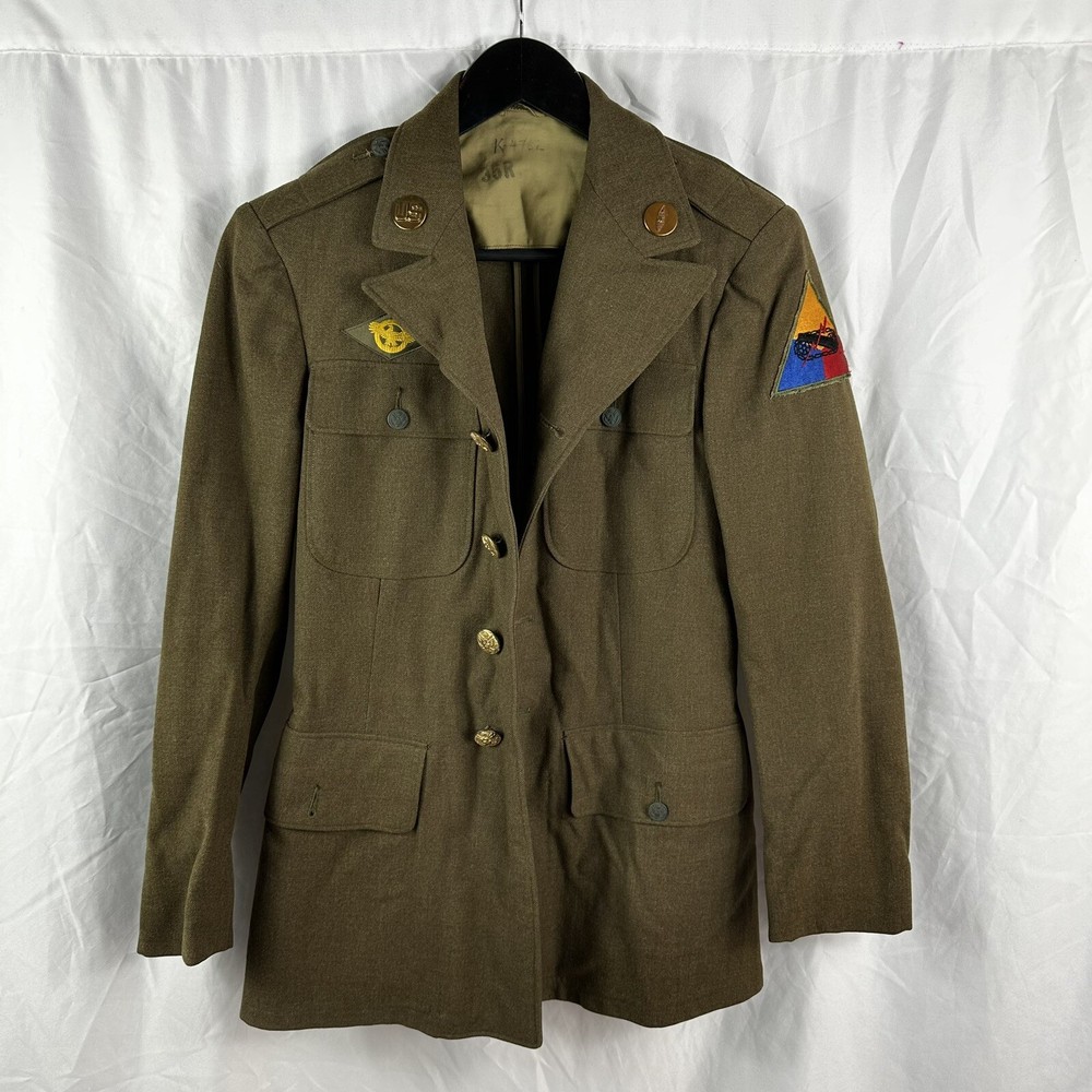 Original WWII Patched US Army Uniform Armor Division Tanker 1942