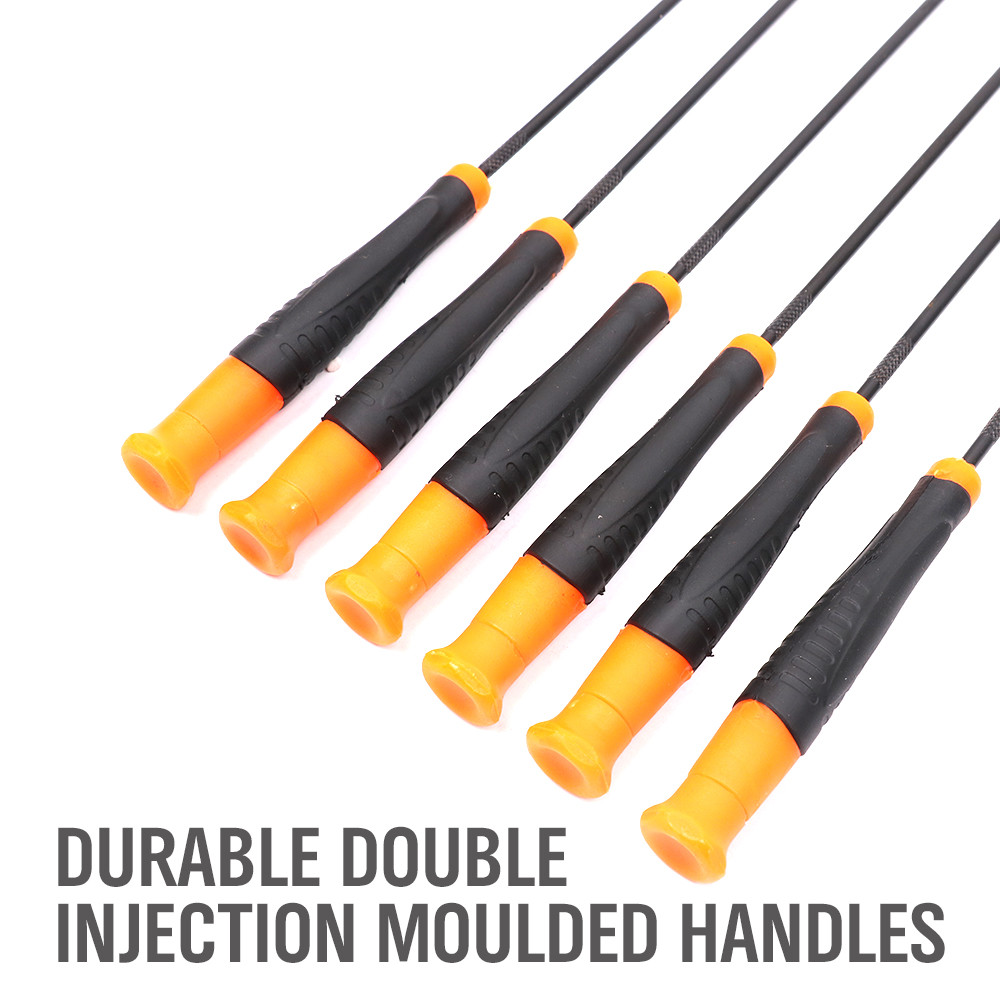 6pc Pick & Hook Set Extra Long O-Ring & Seal Remover Soft Grip Assorted Shapes