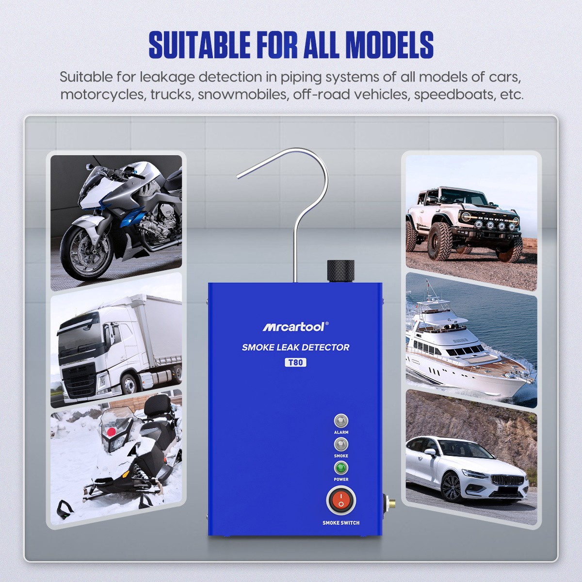 Automotive Smoke Machine EVAP Car Pipe System Vacuum Leak Tester Diagnostic Tool