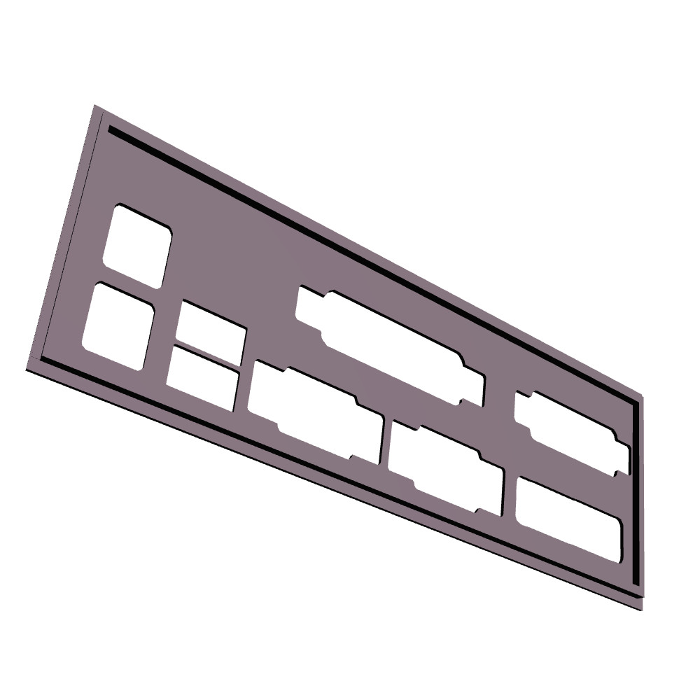 Intel 440BX I/O Shield, 3D Printed, IO Backplate