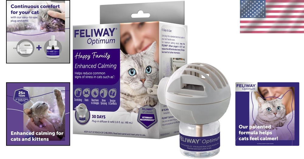 Cat Calming Plug In Diffuser Kit 48ml - Reduce Stress