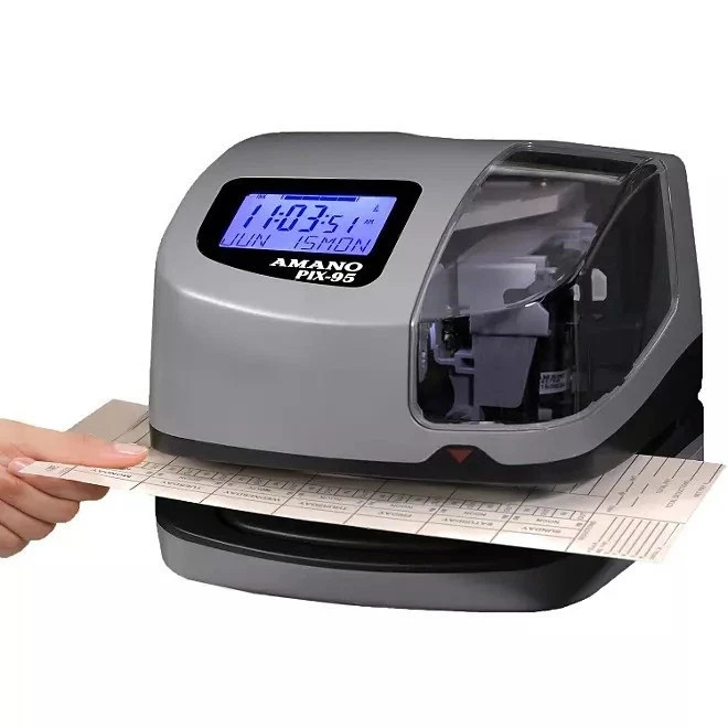 Amano PIX-95/A421 Electronic Time Clock Recorder Time Punch Clock LCD Display