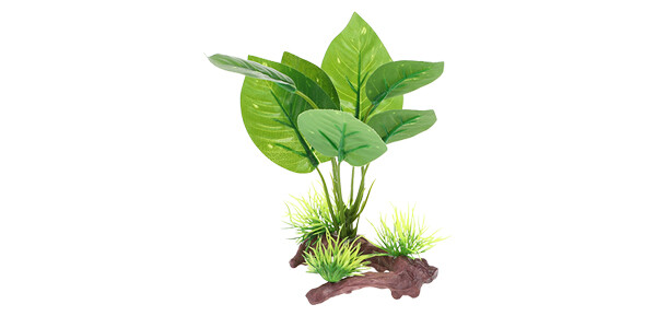 Plastic Aquarium Plants Artificial Plastic Aquatic Plants Green Deep Brown