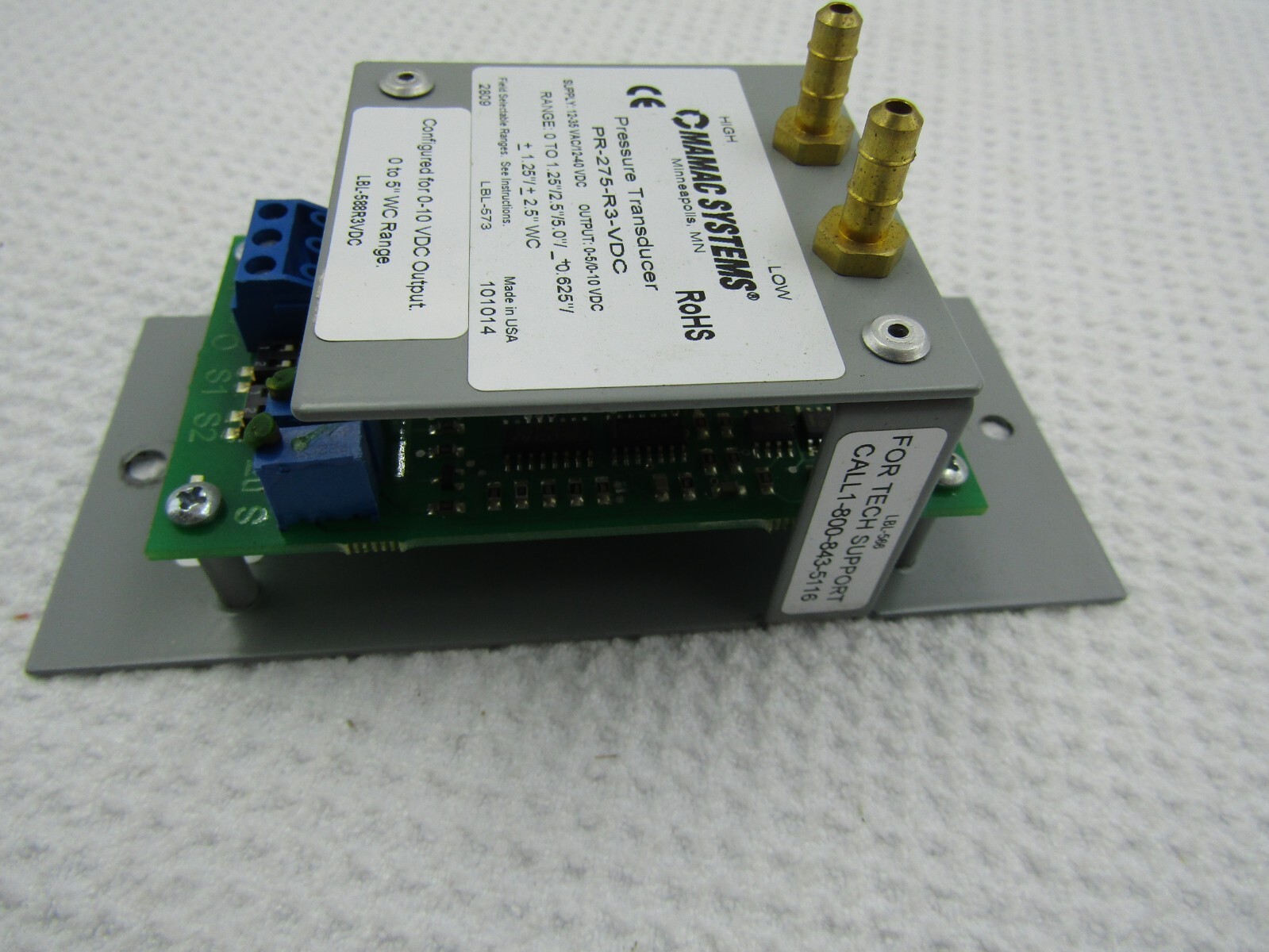 MAMAC SYSTEMS PRESSURE TRANDUCER PR-275-R3-VDC