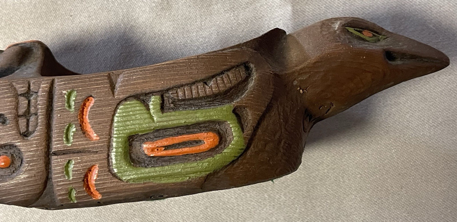 Antique Northwest Coast Carved Reproduction Grease Bowl, Estate Collection