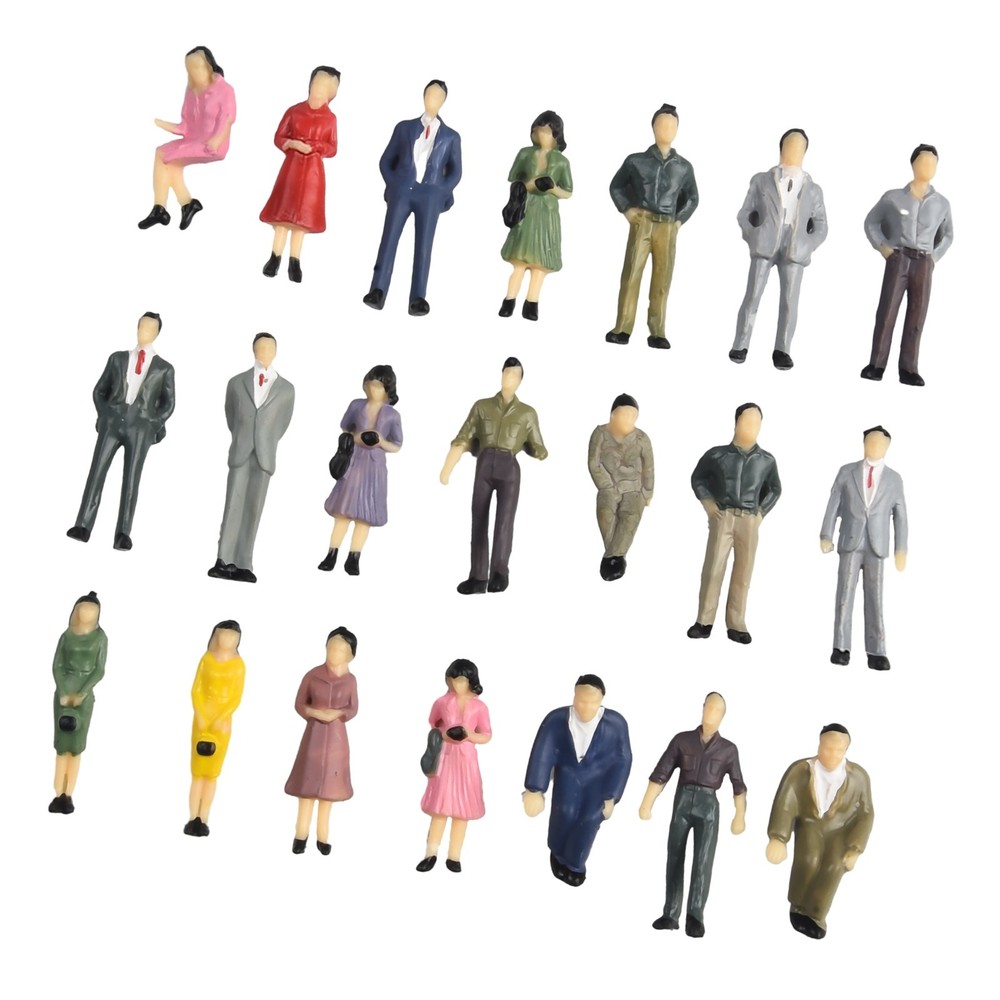 Model People Figures Mixed Color Pose Placement Decoration Accessories