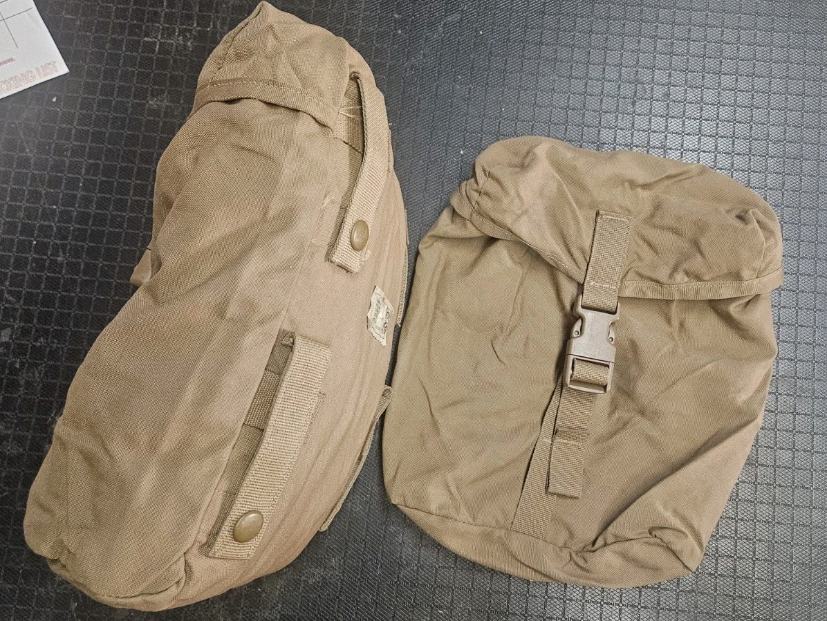 2 Pack Sustainment Pouch Used USMC Molle Coyote For FILBE Pack - CiF USGI