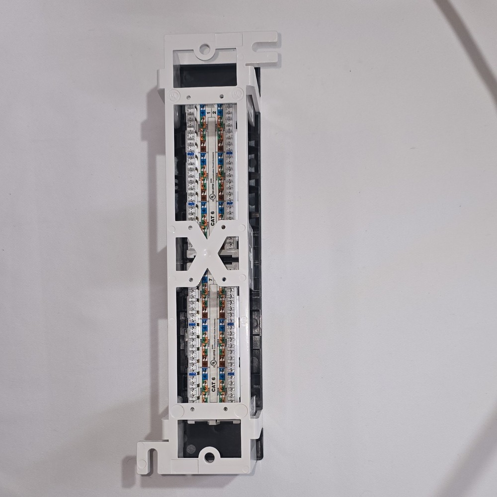 comCables Cat 6 12 Port Mini Patch Panel with 89D Bracket PP-C6-12M-C
