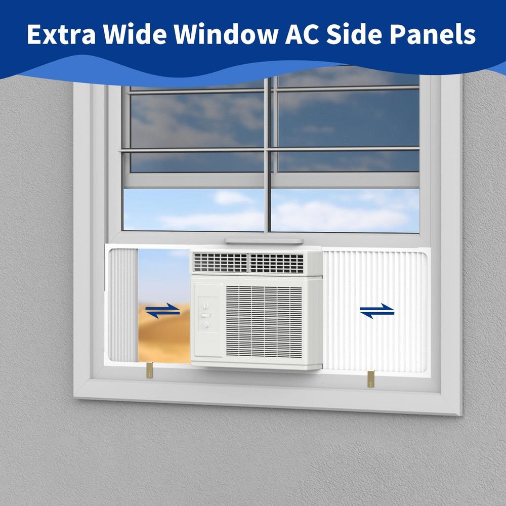 Window Conditioner Side Panel with Adjustable Frame, Adjuatable Window AC Acc...