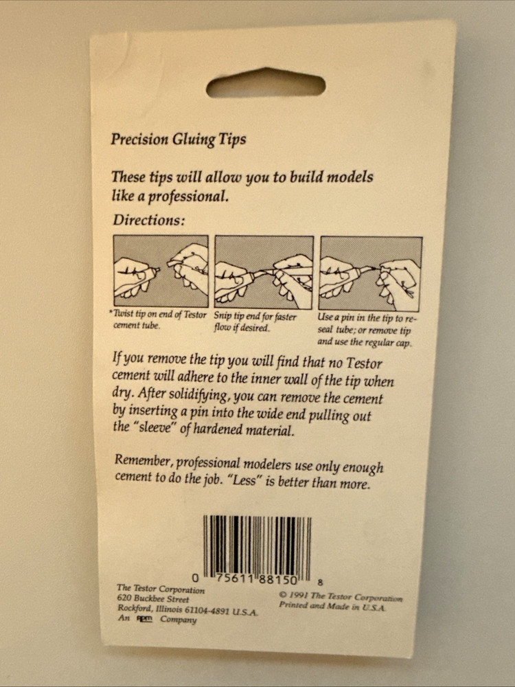 MODEL MASTER 8815 PRECISION GLUING TIPS (8) NEW IN PACKAGE