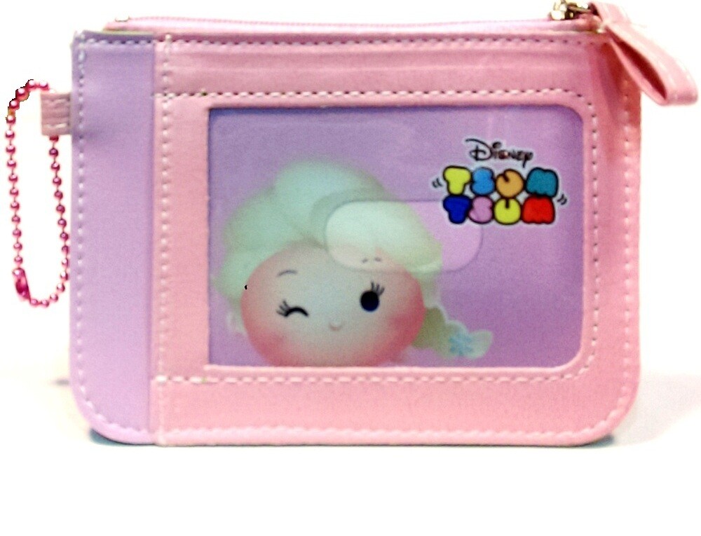 Disney Tsum Frozen Change Coin Purse ID Card Holder Pass Case Pouch Wallet Bag