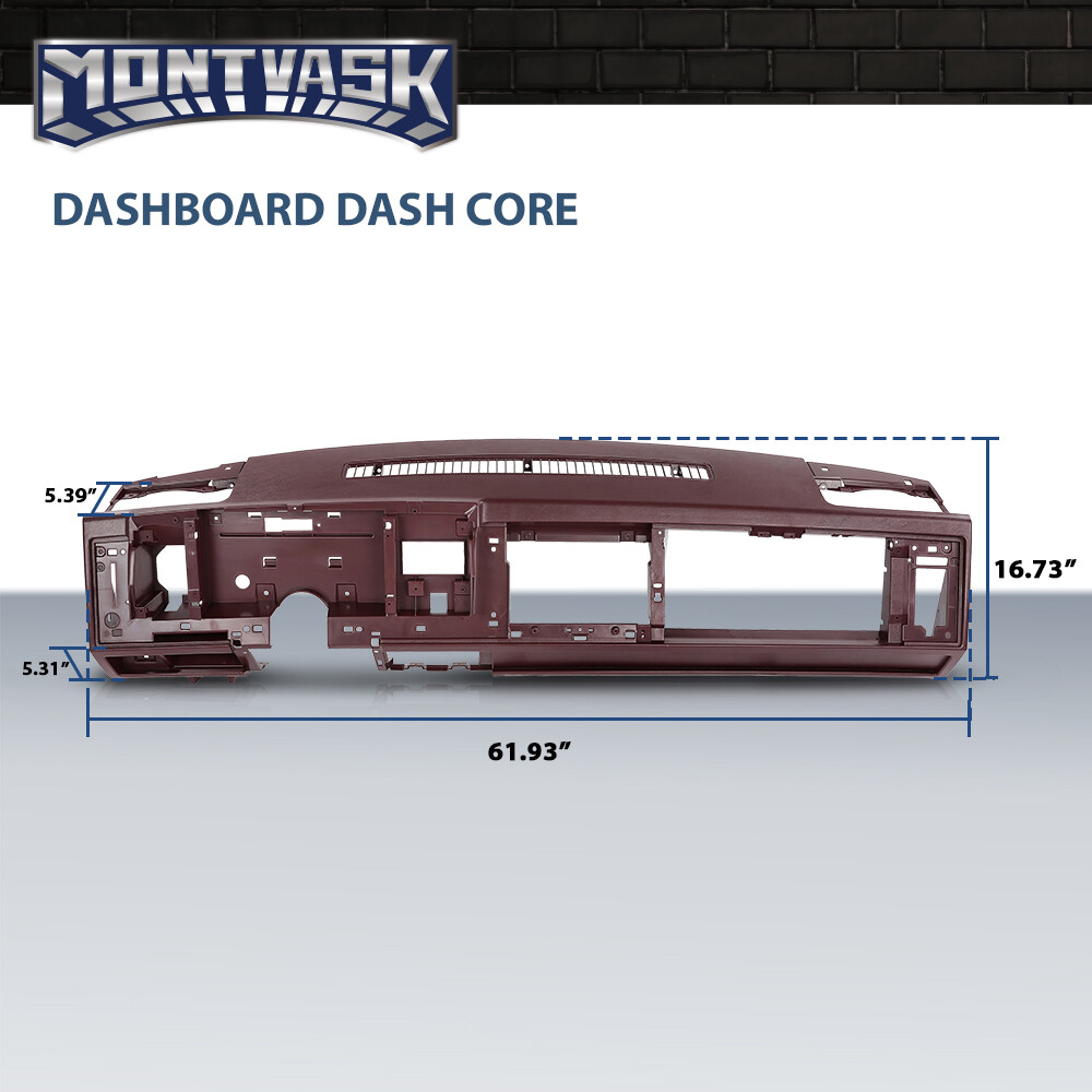 Fit For 1988-1994 Chevy GMC C/K Truck Suburban Blazer Dashboard Dash Core Red