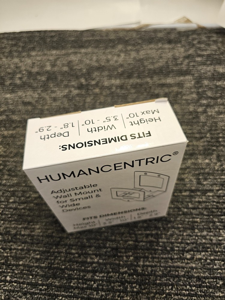 (QTY4)HumanCentric Cable Box/Modem Adjustable Wall Mount for Small/Wide Devices