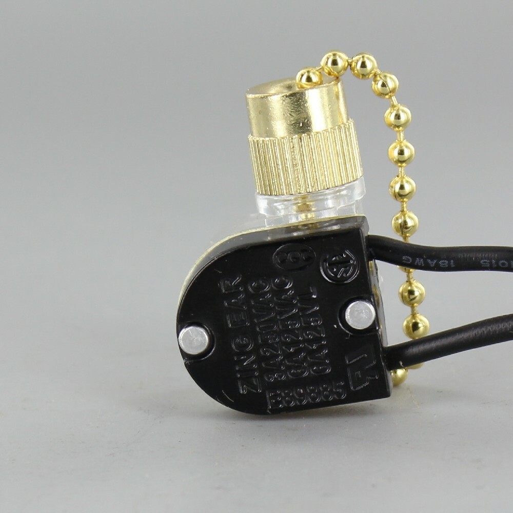 ZING EAR PULL CHAIN SWITCH FOR CANOPY OR CEILING FAN LIGHT NEW 30065J