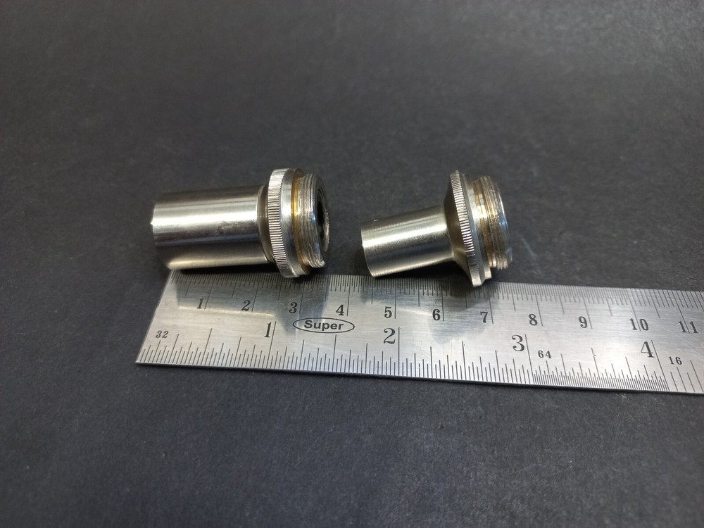Soviet Vintage Microscope Lenses 2pcs, USSR Microscope Accessories