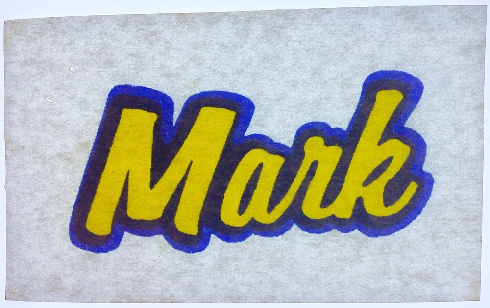Original Vintage Mark Mini Iron On Transfer