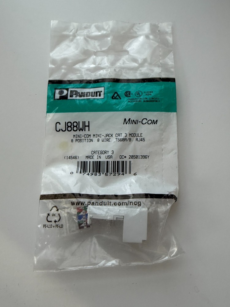 Panduit Inserts Cat 3 Cat 5e Cat 6 Coax Faceplates Bundle