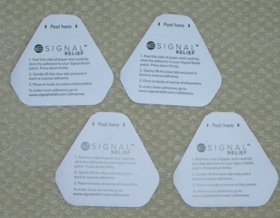 Lot of 4 SIGNAL RELIEF Reusable Adhesive **Adhesive ONLY No Patch** NEW