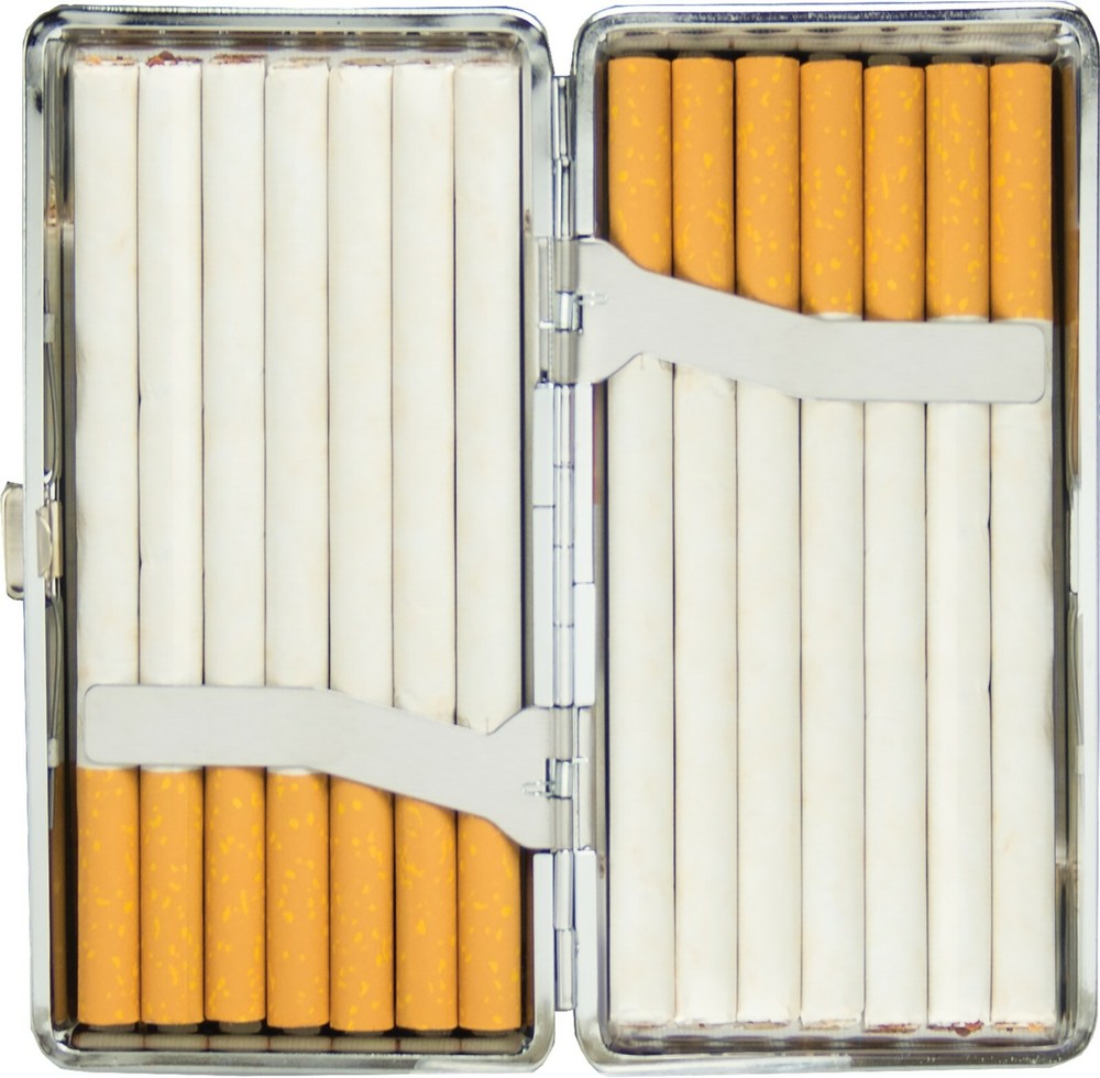 Westin Silver 120's Size Metal Double Sided Cigarette Case Holder