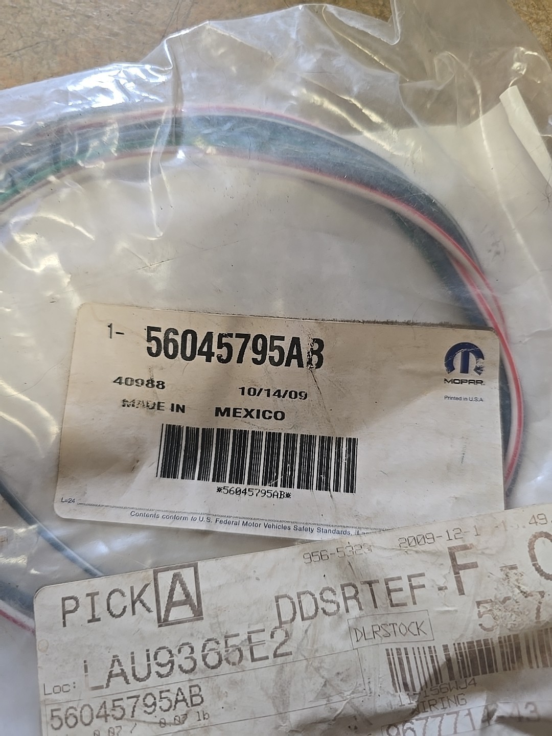 Mopar 56045795AB Brake Controller Wiring Harness NOS