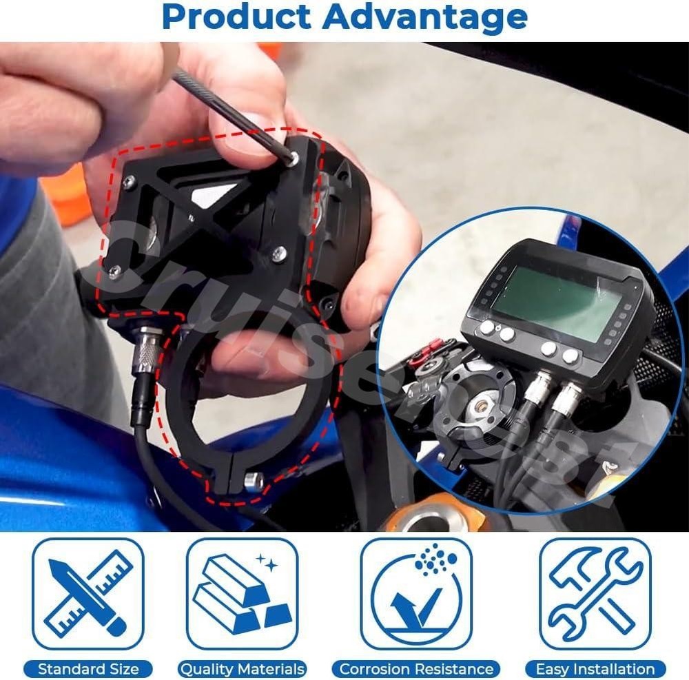 Motorcycle Lap Timer Fork Mount For AIM Solo 2 / Solo 2 DL 50mm Forks Bracket