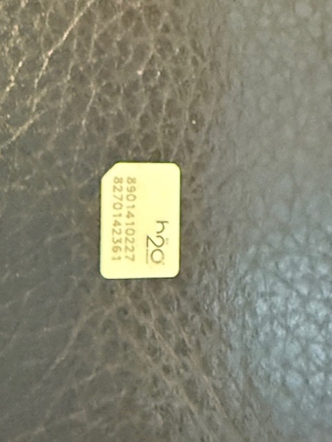 Used H2O sim card usa for activation bypass/testing only (Nano Sim)
