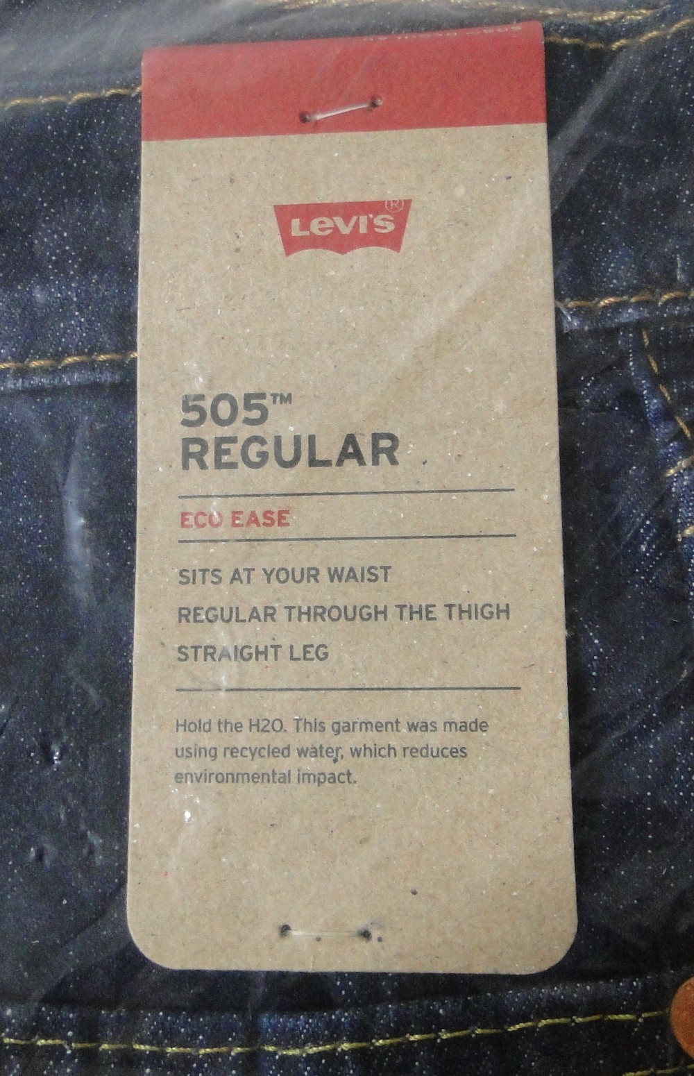 Levi Men's 505 Regular Fit Jeans, Dark Denim Wash 36W X 30L NEW SEALED !