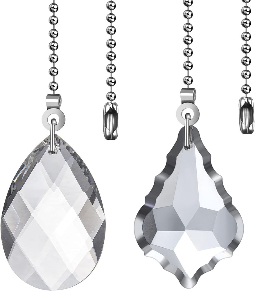 2PCS Ceiling Fan Pull Chains, Premium Fan Pull Chain with 20-inches Extension Ch