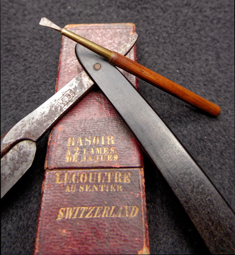 LeCoultre Swiss Frameback Razor Set - Numbered N 2 Blade - Tool & Original Box