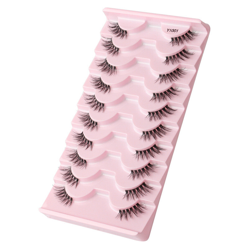 Eyelash Extension Reusable Half Eyelashes Segmented False Eyelashes 10Pairs✔