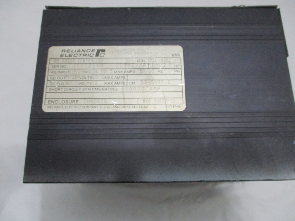 Reliance DC1 VS Drive DC1-42U Working When Removed