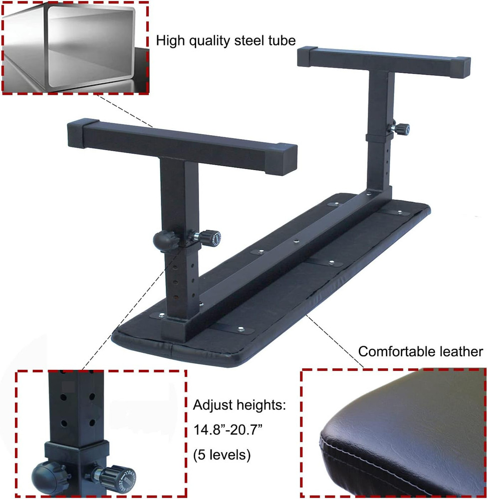 Flat Weight Bench Utility Workout Adjustable Height Bench for Strength Training