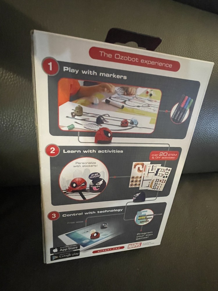 MAKE OFFER OZOBOT Marvel Spider-Man & Venom Robotic Starter Pack Marvel
