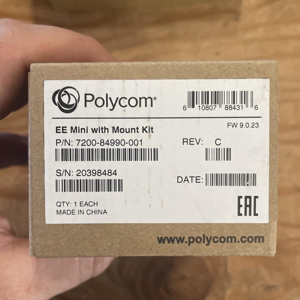 NOS Polycom Eagle Eye Mini USB Camera with Mount Kit 7200-84990-001