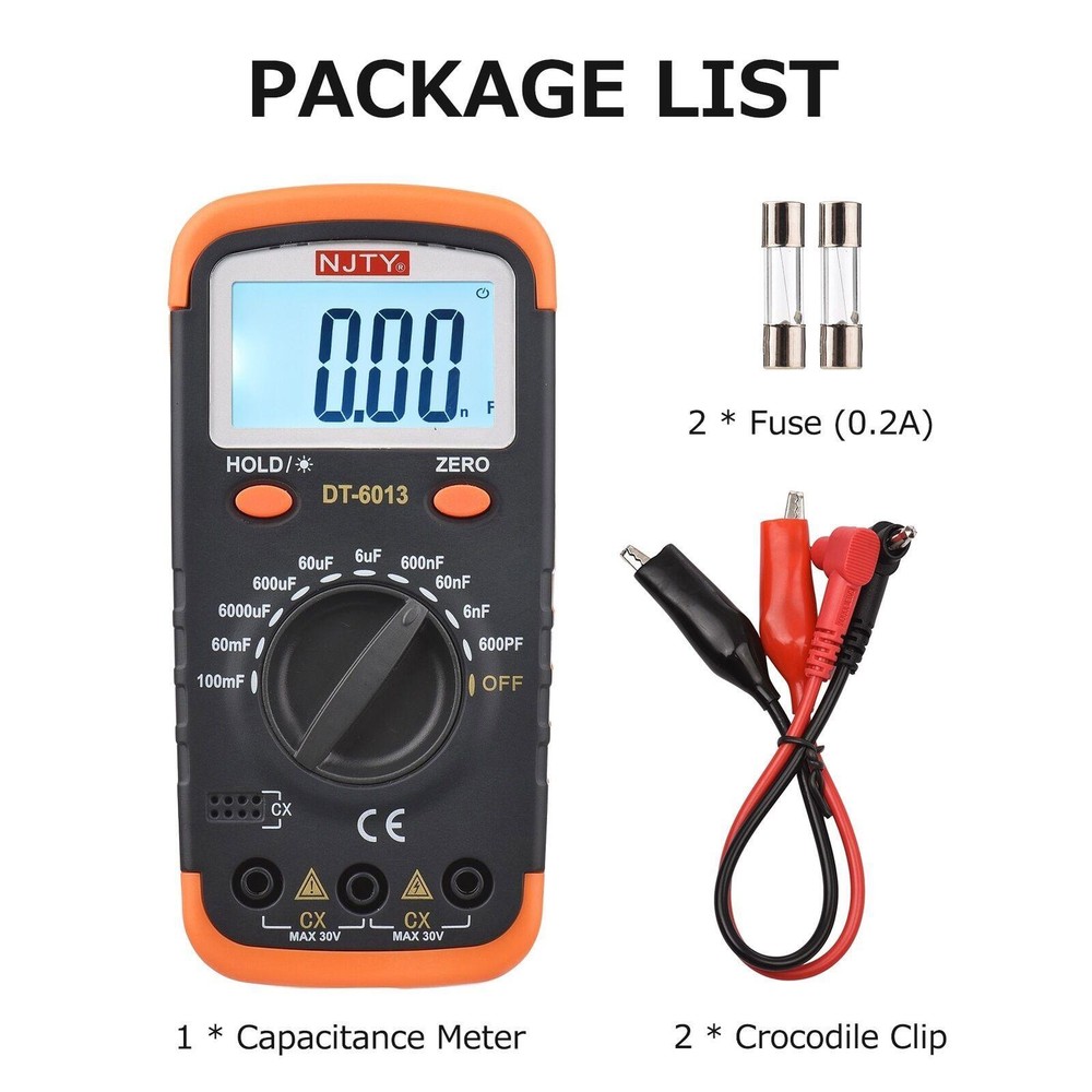 DT6013 Digital Capacitance Meter Capacitance Tester Measuring Capacitor