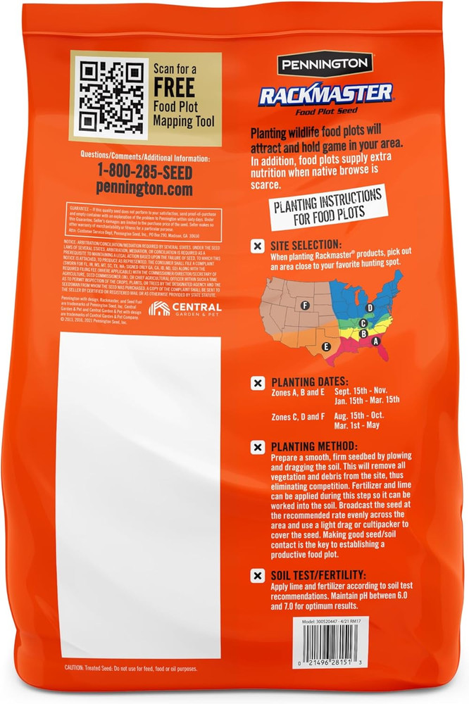 Rackmaster Deer Greens Food Plot Seed 5 Lb