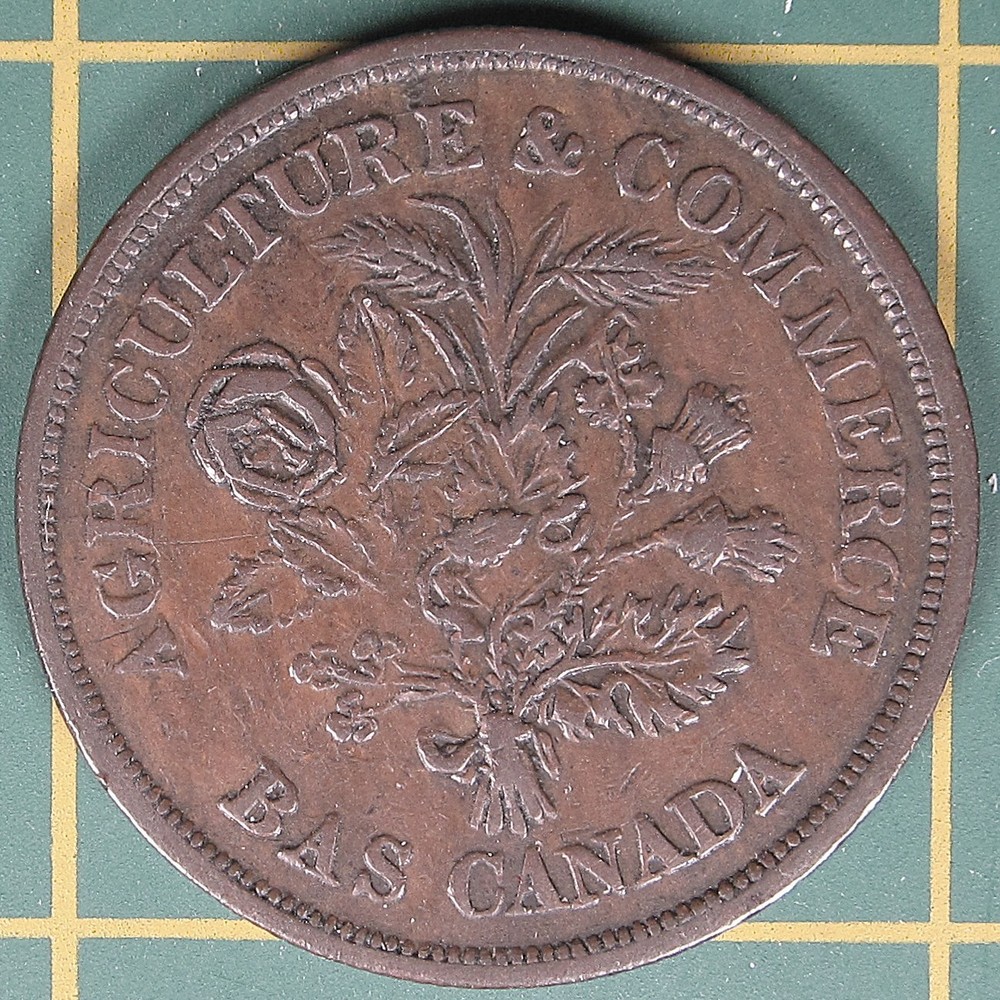 c.1838 Lower Canada Un Sou Token LC-5A3