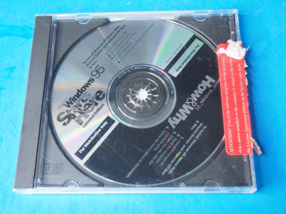 Microsoft Windows 95 Set-up Software (CD-Rom, 1995)