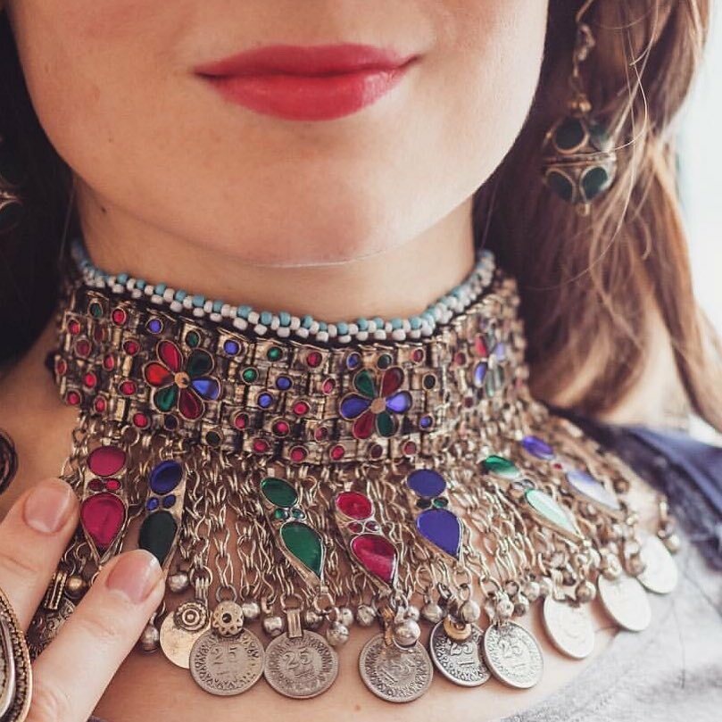 Afghani Bead Necklace, Kuchi Necklace